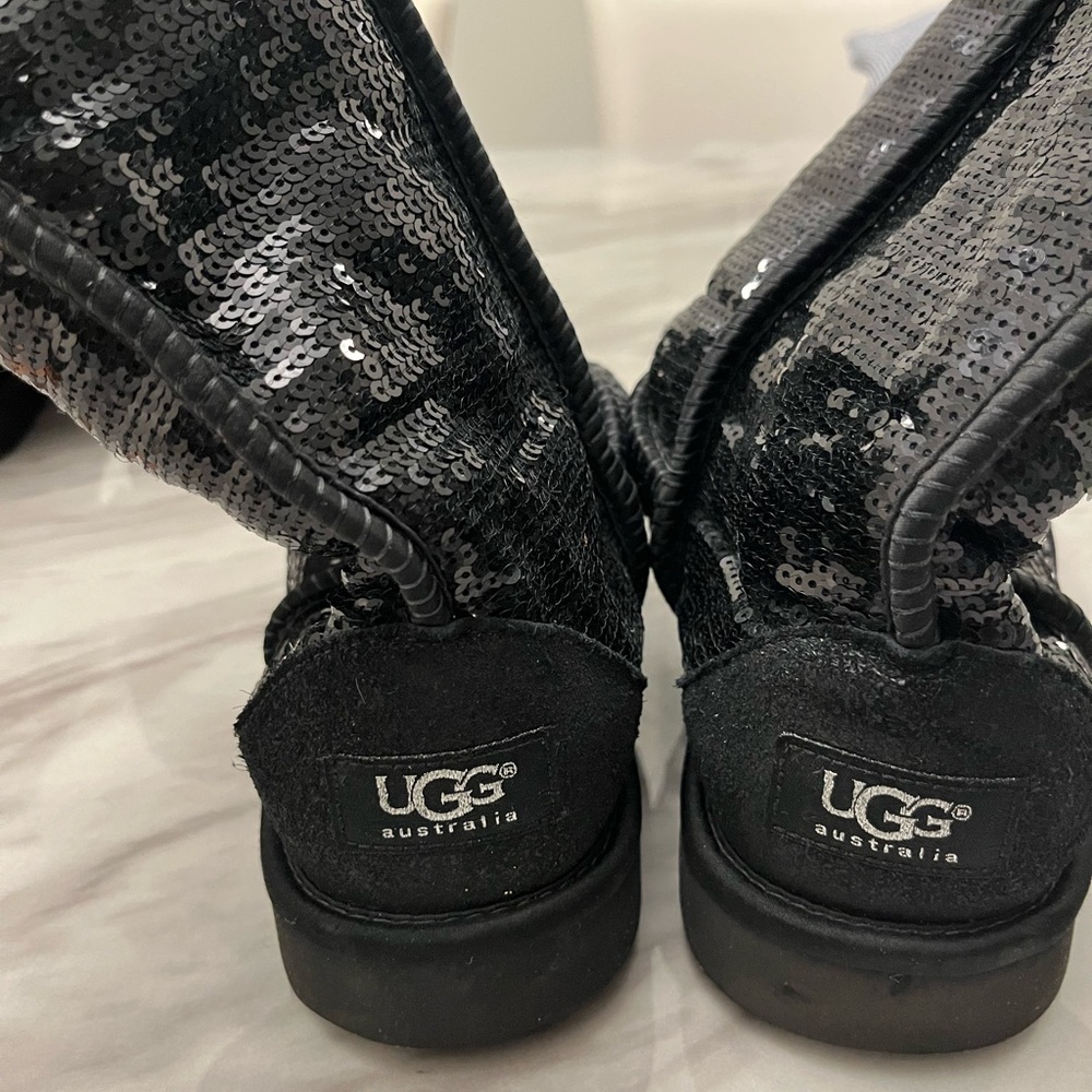 UGG Glittering Black Sequin Boots
